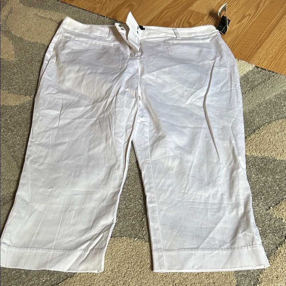 Attention Slim Fit White Pants